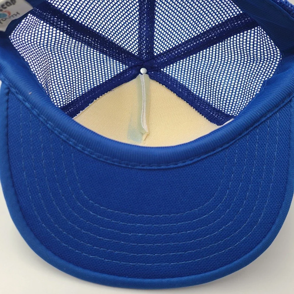 Vintage Youth Trucker Hat Snapback Mesh Blue Queen‎ Mary Spruce Goose Long Beach
